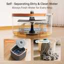 KZKR Spin Mop and Bucket Set with 2 Replaceable Microfiber Mop Pads with Self Separation Dirty and Clean Water System, Self Wringing 360 Rotating Square Mop Head for Hardwood Tile Marble Floors
