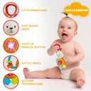 KiddoLab Easter Bunny Teething & Rattle Musical Toy for Infants and Babies - Light-up, Sensory Chew & Interactive Toy for Infants - Baby Basket Stuffer for 3 Months and Up