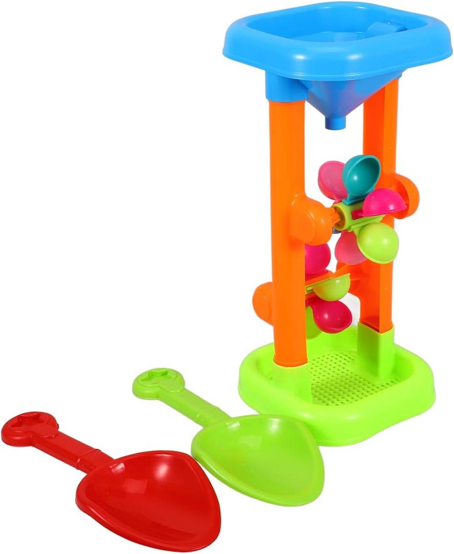 Alipis Sand Wheel Beach Toy, Beach Sand Water Wheel Beach Hourglass Toy Water Sifting Funnel Outdoor Tool Kit for Summer Beach