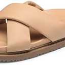 DREAM PAIRS Women's Crisscross Open Toe Slide Sandals Flat Comfort Slip on Sandals 9