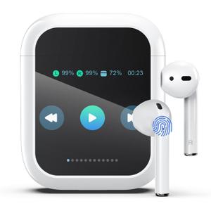 Ai Translation Earbuds Real Time 144 Languages & Accents Translator Earbuds with 8-Language Offline Translator Device Two Way, Auriculares de traduccin for Language Learning Travel Business White
