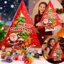 Christmas Slime Kit -Slime Party Favors for Kids, Xmas Stickers & Charms, Christmas Stocking Stuffers for Kids, Super Soft, Non-Sticky, DIY Surprise Slime for Girls & Boys