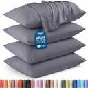 Utopia Bedding Queen Pillow Cases - 2 Pack - Envelope Closure - Soft Brushed Microfiber Fabric - Shrinkage and Fade Resistant Pillow Covers Queen Size 20 X 30 Inches (Queen, Grey)