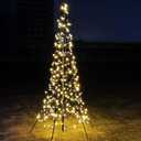 Hollynights - Outdoor LED Christmas Tree - Outdoor Christmas Decorations - Warm White - 480 LED Tree - 13 ft. - Pole Included