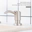 GAGALIFE Built in Sink Soap Dispenser or Lotion Dispenser for Kitchen Sink, Brushed Nickel ABS Pump Head, with 17 Ounce Large PET Soap Bottle