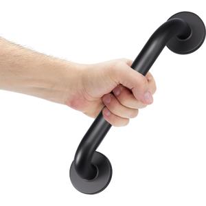 AmazerBath Grab Bars for Shower 9" L x 1" D, Handicap Shower Grab Bars for Senior Anti Slip, Shower Safety Bars for Wall Stainless Steel, Holds up to 500LBs, Black