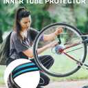 Julai Road Bike Tire Liner, Bicycle Tube Flat Protector Compatible with 700C 27" (Blue+Black2pcs))