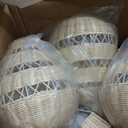 3 x 
Beige Rattan Weaving Chandelier,Hand Wicker Pendant Lamp,Creative Hot Air Balloon Weaving Chandelier Hanging Lamp E27 Rattan Boho Basket Pendant Light Made in China