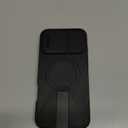 SURITCH for iPhone 16 Pro Max Case with Magnetic Camera Slide Cover and Adjustable Kickstand, Compatible with MagSafe, Shockproof Bumper Case Slim Protective Cover 6.9 Inch, Black