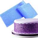 Gigicloud Flower Lace Silicone Mold, Flower Pattern Cake Side Decorating Mould Fondant Stencil Wedding Cake Border Edge Molding Template Pattern Embossed, 4010cm
