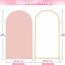 Wokceer 7.2 FT Wedding Arch Stand and Arch Cover, Metal Arch Backdrop Stand with Arch Stand Cover for Birthday Party Wedding Ceremony Bridal Baby Shower Event Decor, Pale Pink
