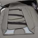 Coverado Dodge Ram Seat Cover Full Set, Waterproof Ram 1500 Seat Cover Compatible with 2002-2026 Dodge RAM 1500 2500 3500 Crew Quad Cab with Curved Bench, Dark Gray