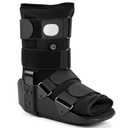 Medibot Advanced Walking Boot for Ankle Injuries & Fractures Adjustable Air Splint with Pump, Medium Black, Fits Shoe Size 6-10'', Men and Women
