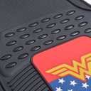 2 x BDK Warner Bros DC Comics Classic Wonder Woman Car Accessories Floor Mats - Universal Fit, No-Slip Grip, All Weather Heavy Duty Rubber Liners, 2-Piece Front Car Mats, 27 x 18