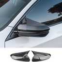 Rifoda for Civic Carbon Fiber Printing Chrome Plated car Door Side Mirror Cover Trim ABS Material for Honda 10th gen Civic 2016 2017 2018 2019 2020 2021