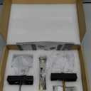 Crystal Glass Passage Door Knob and Single Cylinder Deadbolt Combo Set, Matte Black Finish, Keyed Alike