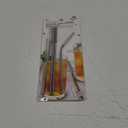 Reusable Metal Straws with Silicone Tip, 4 Pcs Stainless Steel Straws for 40 oz Tumbler,Extra Long Drinking Cup Straws