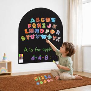 Arch Magnetic Wall Decal for Kids | 39.4'' x 31.5'' | Magnet Wall for Kids | Chalk Board Wall | Peel and Stick Magnetic Chalkboard for Wall | Magnetic Wall Board | Magnetic Play Wall