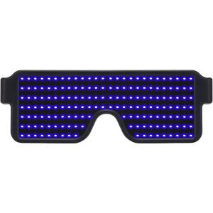 WOWSUN LED Glasses Light Up Dynamic Party Favor Glasses Festival Christmas USB Rechargeable LED Rave Glowing Flashing Glasses