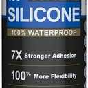 GE Supreme Silicone Caulk for Window & Door, Clear, 10 fl oz Cartridge, 1 Pack - 100% Waterproof Silicone Sealant, 7X Stronger Adhesion, Shrink & Crack Proof