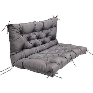 Srutirbo Outdoor Swing Replacement Cushions 3 Seater, Waterproof Porch Swing Cushions with Backrest, 40"x40", for Garden Patio Furniture (Dark Grey)