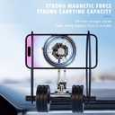 Universal 360 Pro Magnetic Car Phone Holder (2025) Super Strong Suction & Adjustable Phone Mount for All Mobile Phones, Hands-Free Viewing with Metal Ring, No Signal Interference