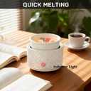 Wax Melt Warmer 3-in-1 Electric, Ceramic Wax Burner for Scented Wax, Scented Wax Melter & Essential Oil Burner for Home Aromatherapy, White