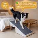 Dog Ramp Ottoman for Couch and Bed, Extra-Wide Platform with Storage