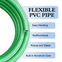 26ft Flexible PVC Pipe, 16mm Diameter - Malleable Pipe, for Fake Flowers, Balloon Arches, DIY Crafts, Wedding Decor, Party supplies & Cosplay Props. (White, 26ft)