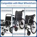 Adjustable Wheelchair Headrest with Side Support, Universal Fit for Round & Flat Frame Tubes, Breathable 3D Mesh Head Support for Daily Use & Long Sitting