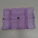 FYY Daily Pill Organizer, 7 Compartments Portable Pill Case Travel Pill Organizer,[Folding Design] Pill Box for Purse Pocket to Hold Vitamins,Cod Liver Oil,Supplements and Medication-Clear Purple