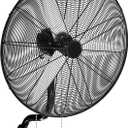 Uthfy 30 Inch High Velocity Wall Mount Fan, 11200CFM Outdoor Industrial Fan with Dual Pull Cord Control, 6 FT Cord, 3 Speeds, Heavy Duty Oscillating Fan for Indoor, Garage, Patio, Workshop Use