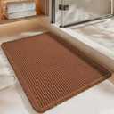 Luxury Waffle Bath Mat, Super Absorbent Non Slip Bathroom Rugs, Boho Ultra Soft Comfort Machine Washable Quick Dry Floor Mats with Tassels (Coffee, 20" x 30")
