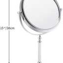 8-Inch Desktop Double Sided 10X and 1X Magnifying Makeup Mirror, 360 Swiveling for Make-up, Shaving, Facial Care
