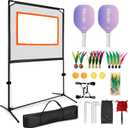 Portable Paddle Sport with Net - Indoor & Outdoor and Backyard Games - Similar to Badminton, Pingpong and Pickleball Set