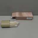 BS-MALL Professional Makeup Brush Set 18 Pcs Premium Synthetic Foundation Powder Concealers Eye Shadows Blush Makeup Brushes with Travel Case (Matte White Beige)