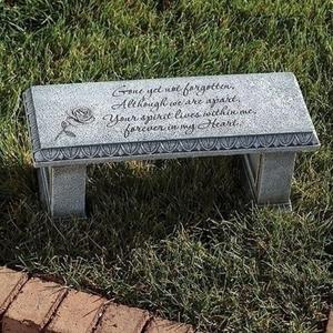 Roman Joseph's Studio 6.25" Memorial Garden Bench  Outdoor Decorative Accent, Thoughtful Bereavement or Sympathy Gift
