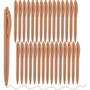 Aozora Pens Bulk 30 Pack Click Pens No Bleed Wholesale Retractable Ballpoint Pens Medium Point,Smooth Ink Pens for Journaling School Office Supplies 1.0MM (Brown Ink)