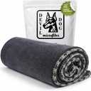 Premium Twisted Loop Drying Towels for Drying Dogs Small 16" x 24" Super Absorbent Microfiber Dog Bath Towel  Quick Dry, Soft  1200 GSM Gray for Pets, Beach, Camping & Travel