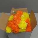 10 Pcs Marigold Garland for Diwali Decoration Pooja Decoration Items Indian 5 Feet Long Artificial Marigold Flowers for Pooj Dia De Los Muertos Varalakshmi Day of The Dead (Orange Yellow)