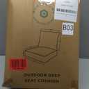 Honeycomb Outdoor Deep Seat, 24" W x 23" D, Textured Solid Birch Tan Outdoor Chair Cushion