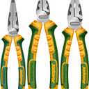 3-Piece High Leverage Pliers Set, 8" & 6" High Leverage Pliers, Black Polished