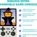 RGB20SX Retro Handheld Game Console,4.0-Inch 720x720 IPS HD Screen,Preloaded 20K+Classic Games,5000mAh Long Battery Life,Linux Open Source System,Perfect for Retro Game Lovers (White)