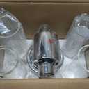 Wall Sconces Set of Two, Modern Bathroom Sconces Wall Lighting with & Clear Glass Glass, Chrome Sconces Wall Decor Set of 2 for Bathroom Mirror Bedroom Living Room Hallway