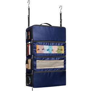 Suitcase Organizer, Travel Luggage Organizer Hanging Shelves Packing Cube Closet/Collapsible Portable Travel Organizer for Carry-on