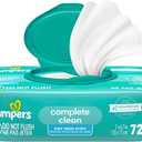 Pampers Baby Wipes, Complete Clean Baby Fresh Scented Wipe, Gently Cleans Head to Toe, 72 Total (1 Flip-Top Packs)
