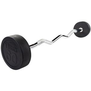 Body-Solid Rubber Coated Fixed Weights Curl Barbells - Weighted Bar for Weightlifting Exercise, Bodybuilding, Strength Training, Squat Rack & Bench Press