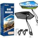 Diyife Bike Mirror 1 Pair, [New Version] HD Wide Angle Large Handlebar Rearview Mirror, Blast-Resistant 360°Adjustable Bicycle Rear View Mirror Accessories for Ebike Mountain Road Bike
