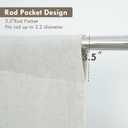DriftAway Double Layer Linen Blackout Tie Up Curtains Thermal Insulated Fully Lined Balloon Roman Shade Bathroom Window Adjustable Rod Pocket for Small Window 31 Inch by 47 Inch Light Linen