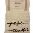 Homewear Embroidered Hand Towels - Grateful Thankful Blessed 15"x25"